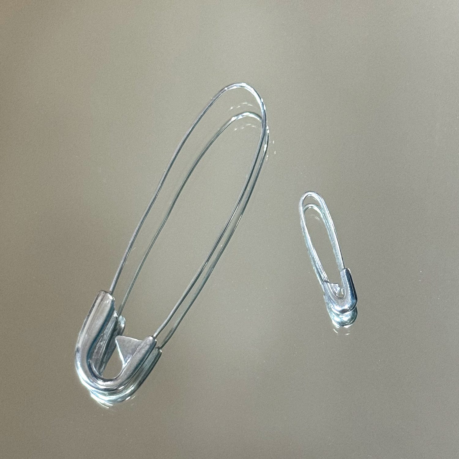 3.safety pinピアス（大/小）sv925